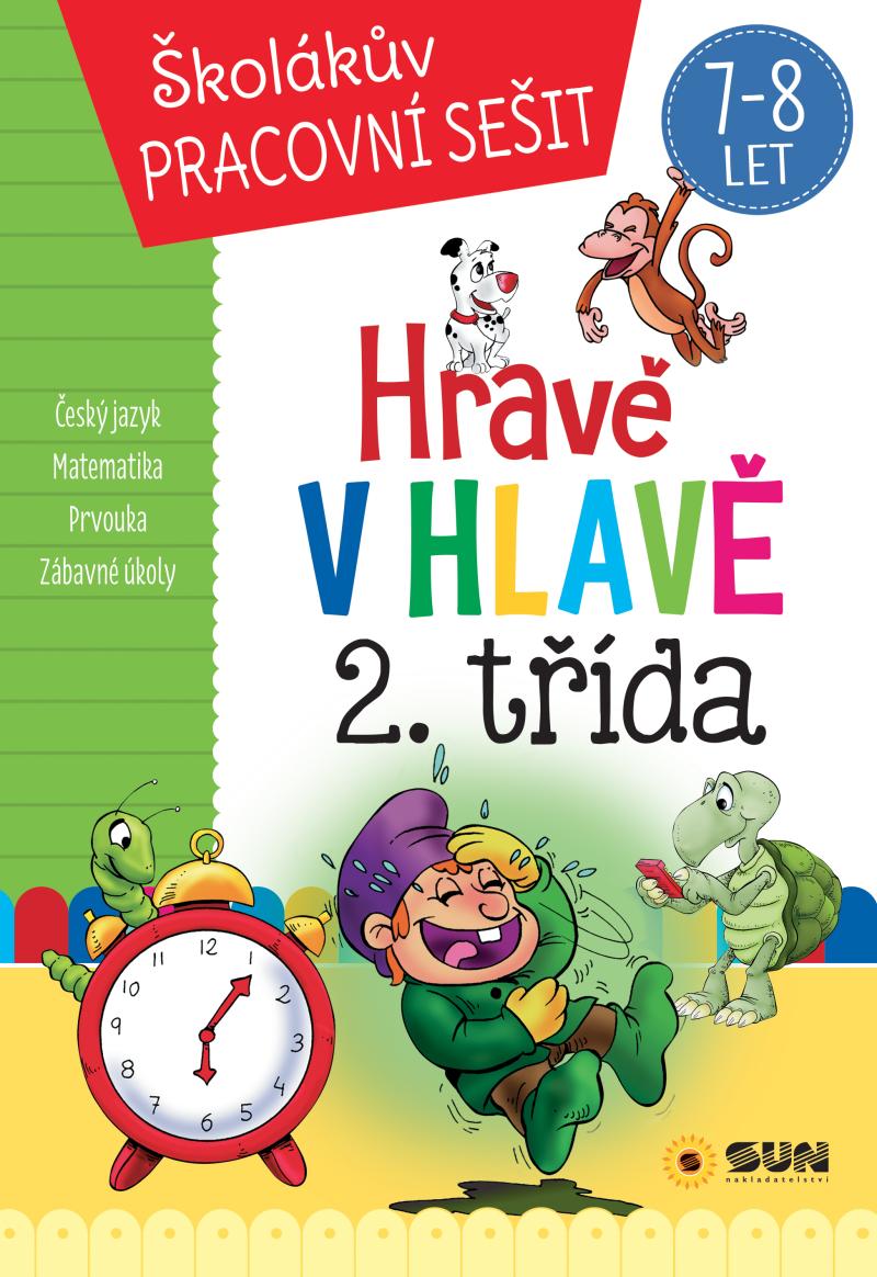 Obrázok Hravě v hlavě 2. třída Český jazyk, Matematika, Prvouka, Zábavné úkoly 7-8 let