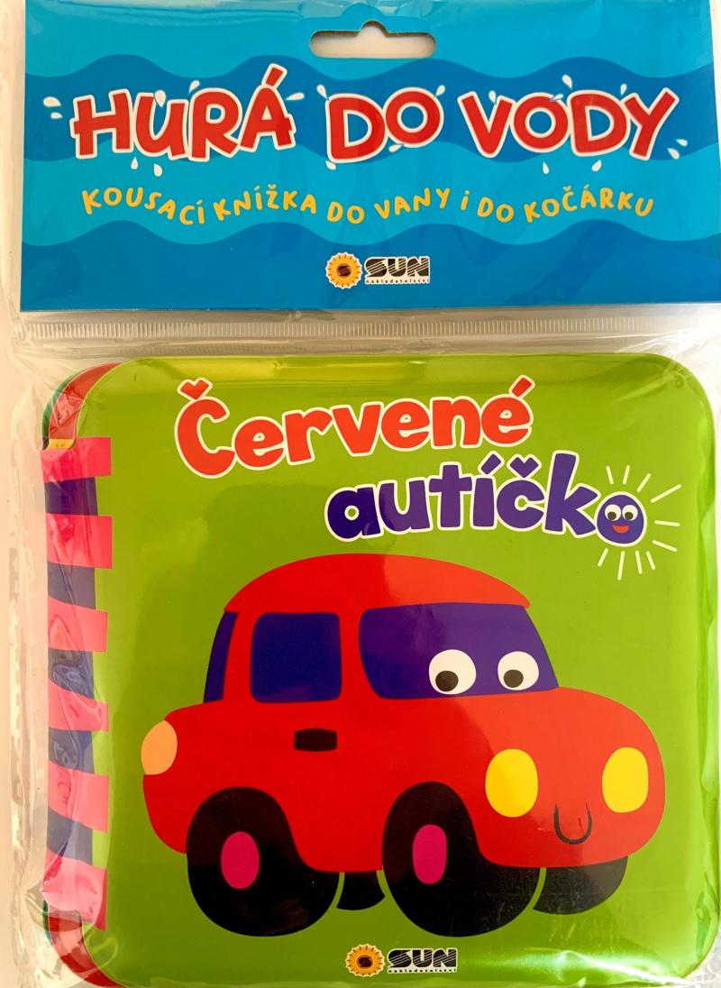 Obrázok Hurá do vody Červené autíčko - Kousací nížka do vany i do kočárku