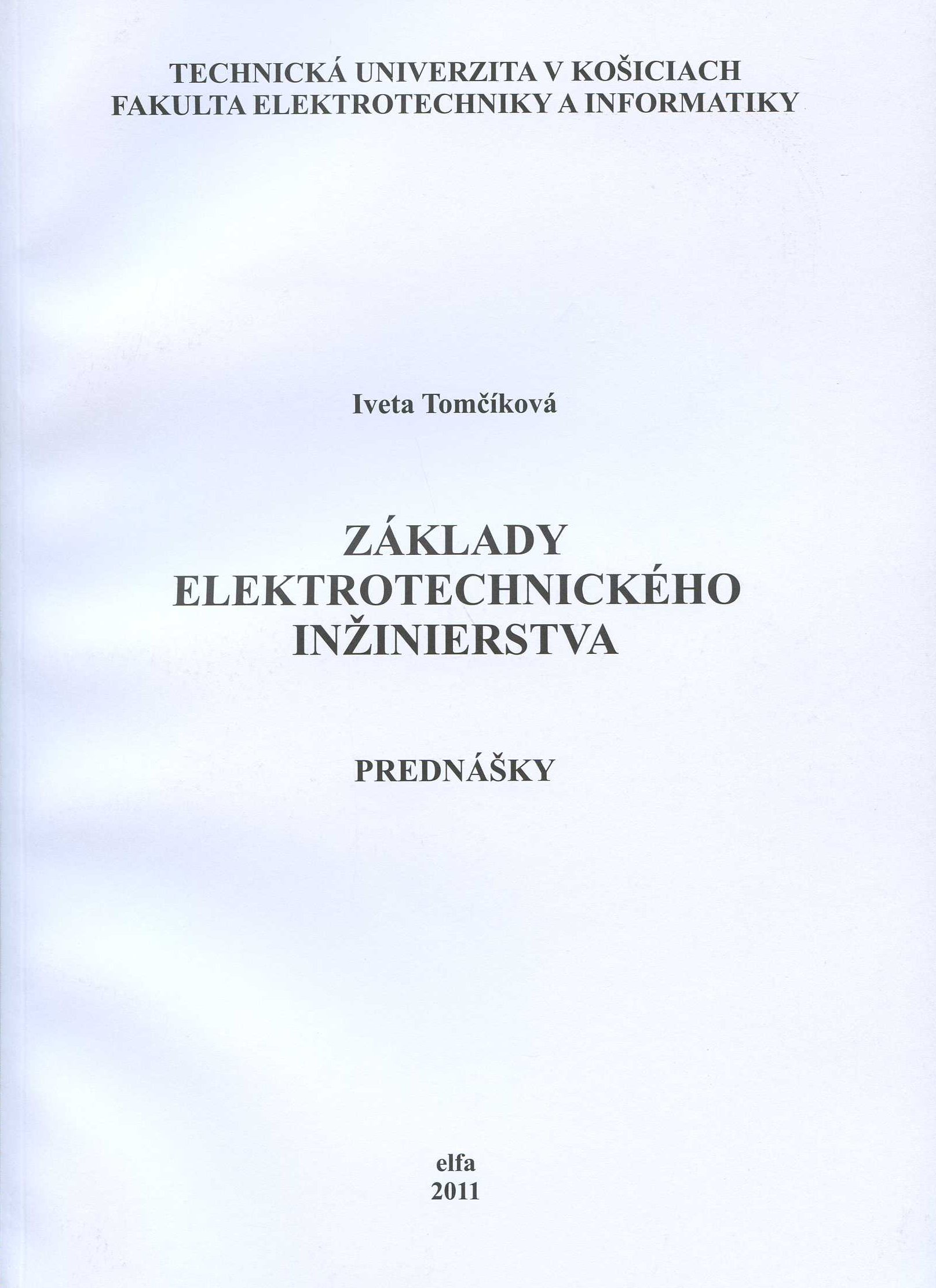 Obrazok Základy elektrotechnického inžinierstva - prednášky