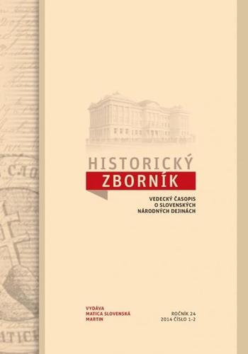 Obrázok Historický zborník 24/2014, číslo 1-2
