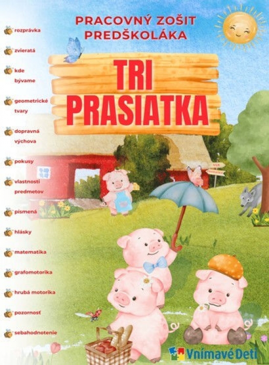 Obrázok Tri prasiatka - pracovný zošit predškoláka