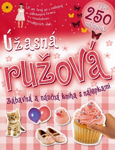Obrázok Úžasná ružová zábavná a náučná kniha s nálepkami