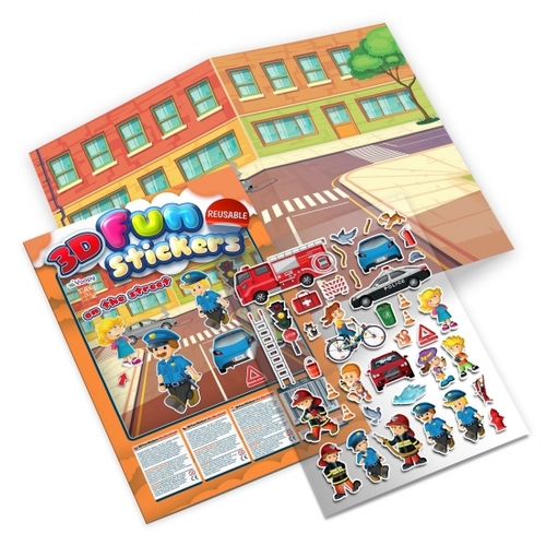 Obrázok Čo sa deje na ulici? zábava s 3D nálepkami