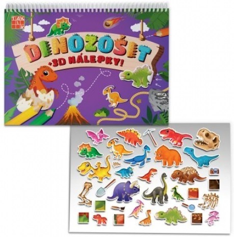 Obrázok Dinozošit + 3D nálepky