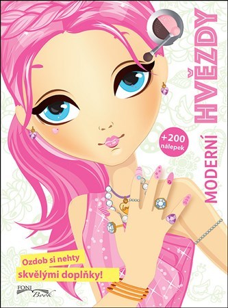 Obrázok Moderní hvězdy - Ozdob si nehty skvělými doplňky! + 200 nálepek