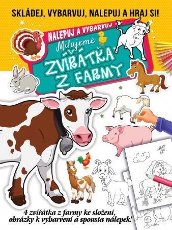 Obrázok Milujeme zvířátka z farmy - Skládej, vybarvuj, nalepuj a hraj si!