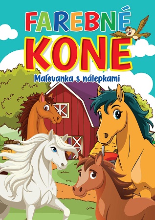 Obrazok Farebné kone - Maľovanka s nálepkami