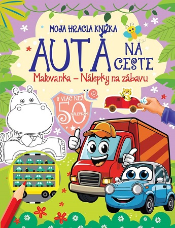 Obrazok Moja hracia knižka - autá na ceste - Maľovanka - Nálepky na zábavu