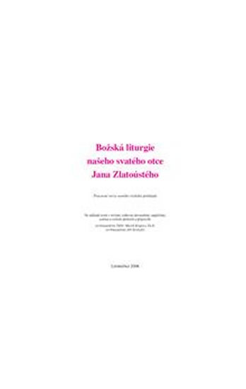 Obrázok Božská liturgie našeho svatého otce Jana