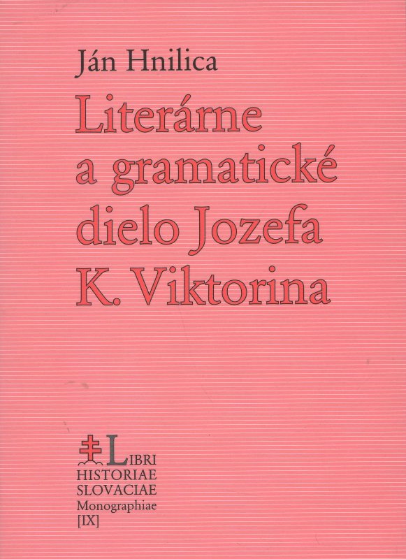 Obrazok Literárne a gramatické dielo Jozefa K. Viktorina