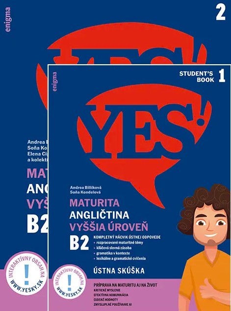 Obrazok YES! Angličtina - maturita - vyššia úroveň B2 - sada 2 kníh - ústna a písomná skúška