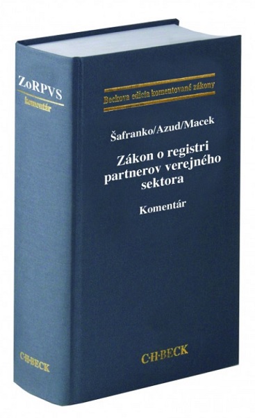 Obrazok Zákon o registri partnerov verejného sektora. Komentár