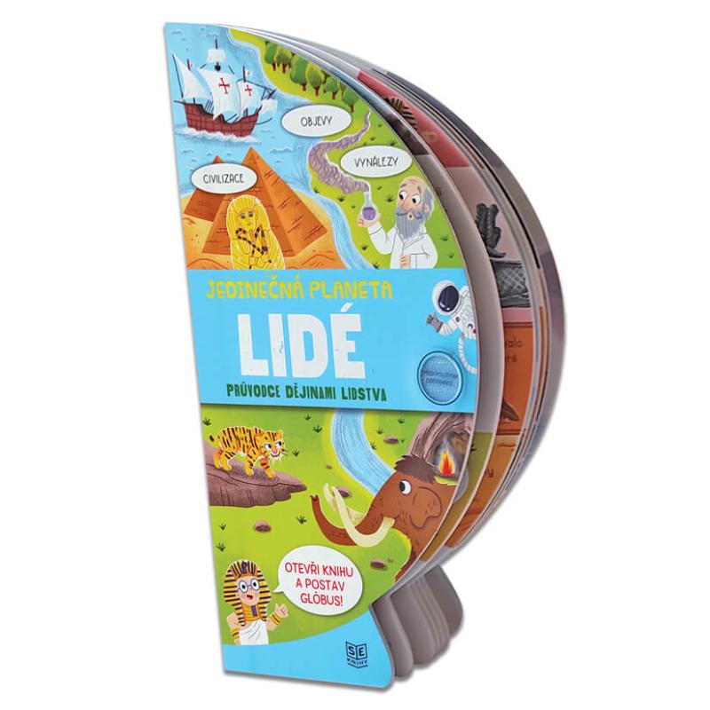 Obrázok Jedinečná planeta - Lidé / Rozkládací kniha s pevnými listy ve tvaru globusu
