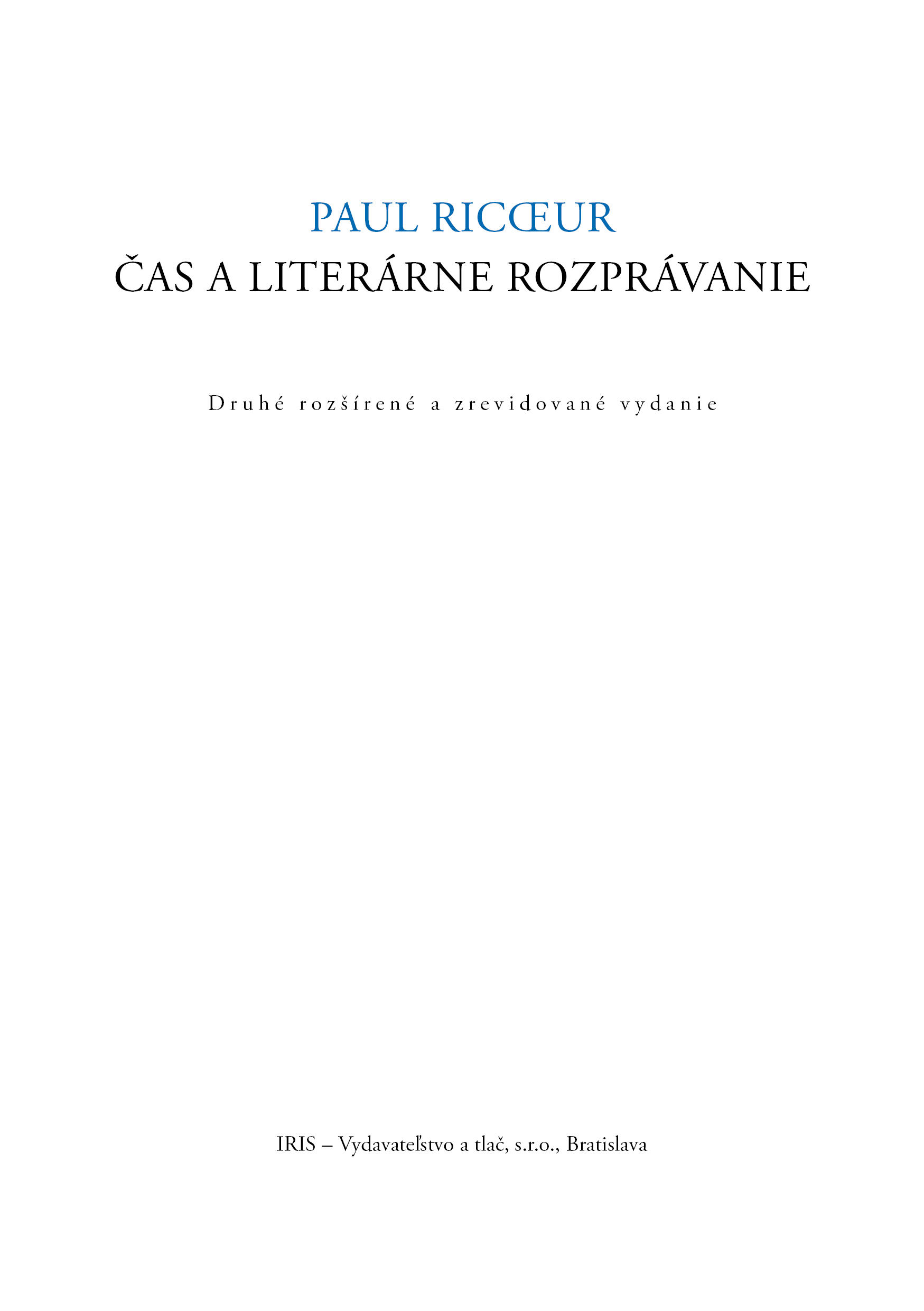 Obrazok Čas a literárne rozprávanie - Druhé rozšírené a zrevidované vydanie