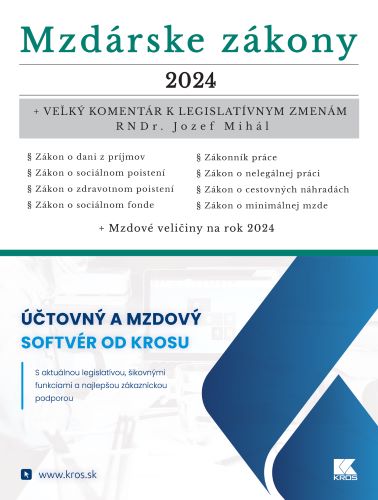 Obrazok Mzdárske zákony 2024 - Veľký komentár k legislatívnym zmenám