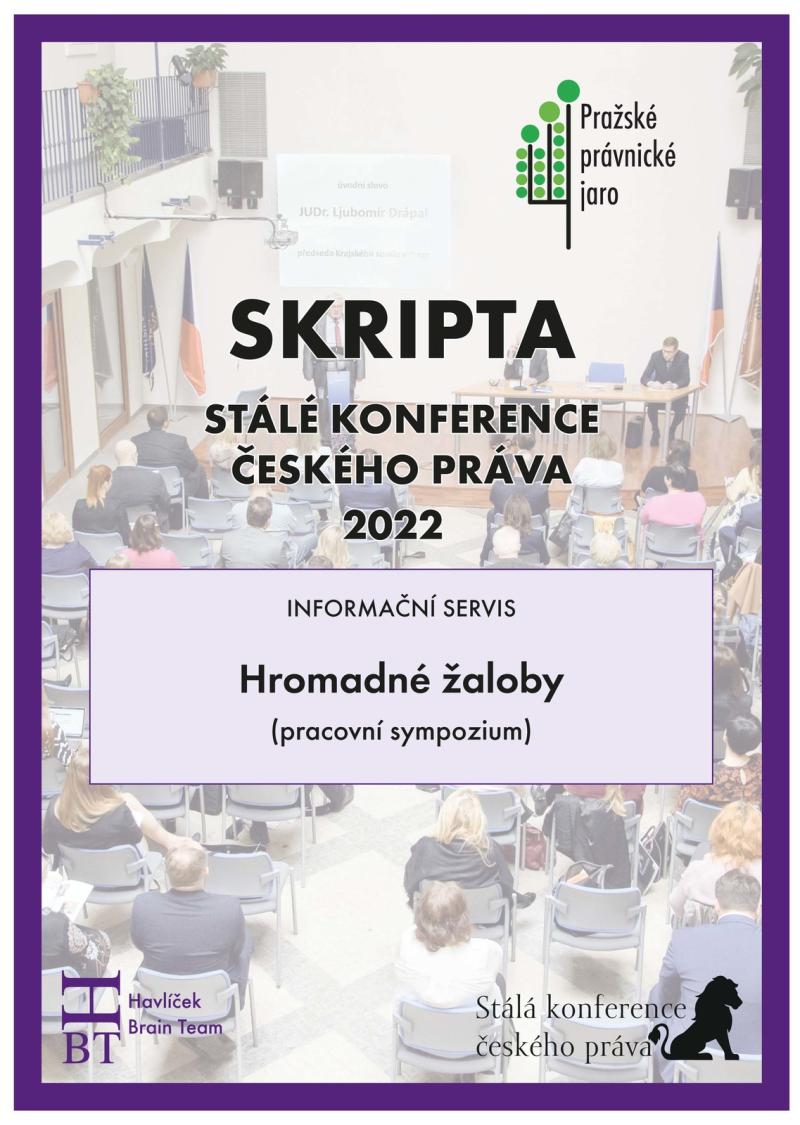 Obrázok SRIPTA SKČP Hromadné žaloby (pracovní sympozium)