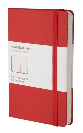 Obrázok Moleskine: Zápisník tvrdý linkovaný červený S
