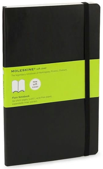 Obrázok Moleskine: Zápisník měkký čistý černý L